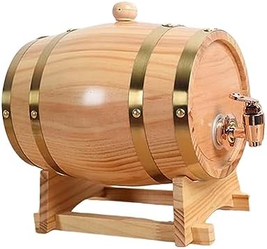 Folpus Dispensador de Barril de Whisky, Barril de Vino de Roble, Equipo de Almacenamiento de Cerveza de Madera, Barril de Vino de Madera Barril de Vino, 3L Folpus Dispensador de Barril de Whisky, Barril de Vino de Roble, Equipo de Almacenamiento de Cerveza de Madera, Barril de Vino de Madera Barril de Vino, 3L