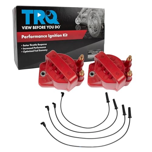 TRQ Ignition Coil Kit 3 Piece Compatible with 1996-1997 Chevrolet S10 1996-1997 GMC Sonoma 1996-1997 Isuzu Hombre