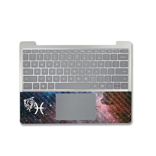 Image of MightySkins Carbon Fiber Skin Compatible with Microsoft Surface Laptop Go 3 (2023) Full Wrap Kit - Pisces | Protective, Durable Textured Carbon Fiber Finish | Made in The USA