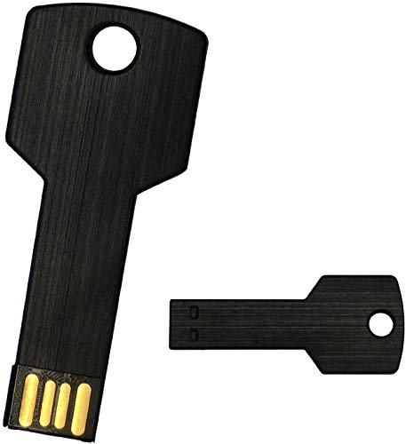 Clé USB 2.0 4 Go en métal noir vendue en lot de 10 clés de stockage pour données