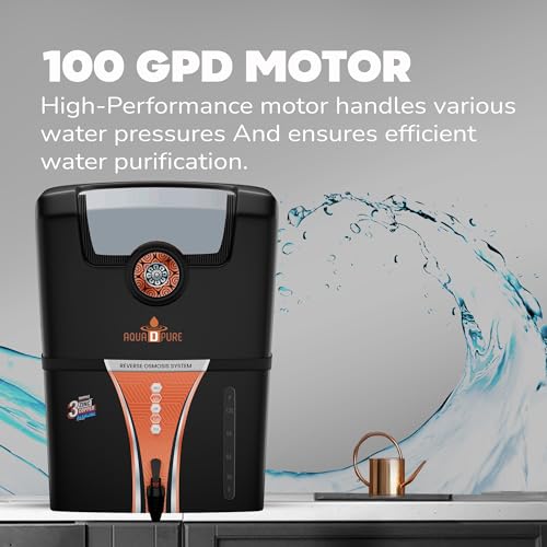 Image of AQUA D PURE Alkaline RO Water Purifier 12L RO+UV+UF+TDS Control with Goodness of copper 12 Liter Large Storage Tank, Suitable for all type of water supply. (Zinc RO Water Purifier)