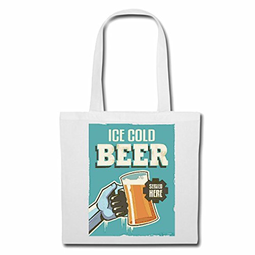 Tasche Umhängetasche Ice COOL Beer EIS KALTES Bier WEIZENBIER PILZ HEFEWEIZEN BIERGLAS Bierkrug Party JUNGGESELLENABSCHIED Bier Wodka Schnaps Wein Alkohol Rotwein WEIßWEIN LIKÖR Einkaufstasche Schu