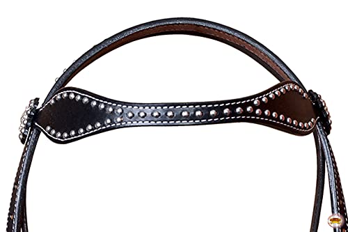 Hilason Western Horse Headstall Tack American Leather Dark Brown Harness | Headstall For Horses | Western Headstall | Horse Headstalls Western #TOP30