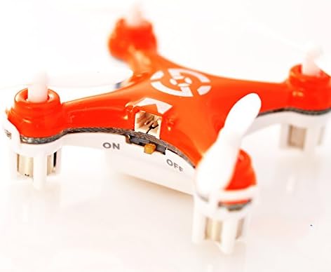 Cheerson CX-10 1.6" Mini Toy 2.4G 4CH 6 Axis Gyro 3D Flip LED RC Quadcopter Ready to Fly RTF Drone - Orange (29mm Diameter Propeller) Best Gift for Christmas Birthday Thanksgiving