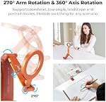 K&F CONCEPT 360° Rotating Magnetic Phone Tripod, Orange | 4-in-1 Portable, Aluminum Stand, Compatible with iPhone 17/16/15/14 Pro Max Air, Fits Vlog, Gym, Travel PT03