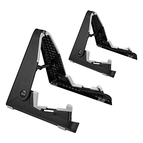 Donner DS-2 soporte para guitarra portátil, ligero, plegable, con almohadillas de silicona para ukelele de guitarra acústica electrónica (2 unidades)