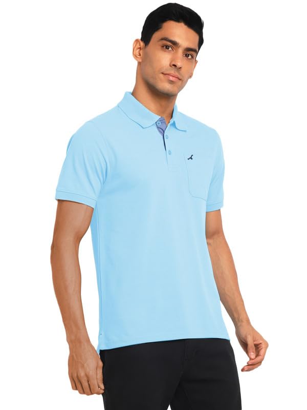 Image of AMERICAN CREW Polo Collar T-Shirt for Men with Pocket
