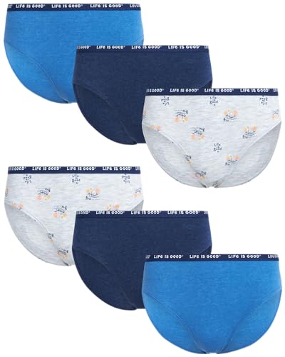 Life is Good Women's Bikini Underwear - 6 Pack Soft Cotton Stretch Fabric Bikini Briefs - Panties for Women (Sizes: S-XL)