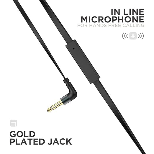 Image of Original for Boat Bass Heads 225 Wired Earphones with Built-in Mic and Noise Isolation Feature with Strong Bass and Comfortable Fit for Android Mobile (Black)