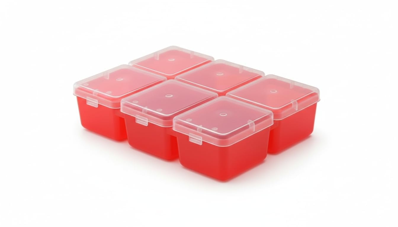 6-in-1 Small Storage Container - Multicolor Plastic Organizer with Compartments for Crafts, Beads, Buttons-image-8