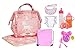 YaYiBo Puppenzubehör Set Puppe Wickeltasche mit Wickelunterlage 3 Verschiedene Arten zu tragen (Multicoloured)