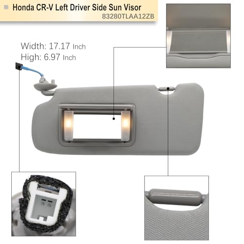 Driver Side Visor for Honda CRV 2017-2022