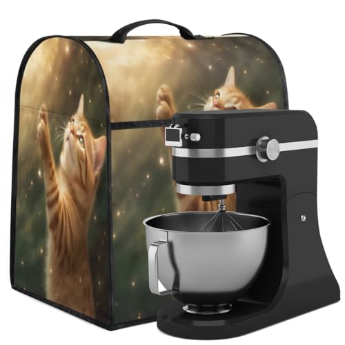 Coffee Maker Cover Star Cat Cute Kitchen Appliance Covers Small Appliance Covers Blender Cover Juicer Cover Dust Covers for Kitchen Appliances with Top Handle and Pockets,Washable,C865