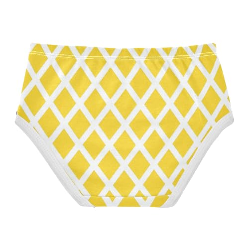 Girls' Briefs Organic Underpants for Young Girls Bright Geometric Check2