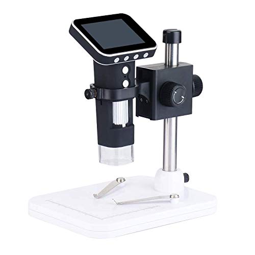 Microscopio Elettronico Digitale 600X con Telecamera E Display LCD da 3,5 Pollici, Videocamera USB, Lente d'Ingrandimento HD 200W Pixel