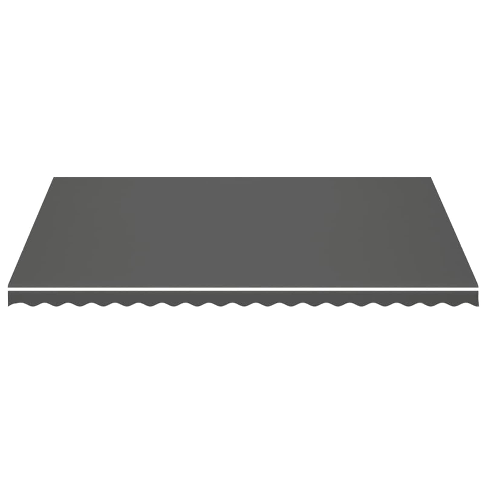Kavolet Toile de store pour store banne pour protection solaire - Tissu imperméable et indéchirable - Avec volant - Accessoire de store - 500 x 350 cm - Anthracite