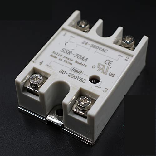 Solid State Relay Module SSR-70AA SSR-70 AA SSR 70A 80-250VAC Input to 24-380VAC Output Industry Control 1Pcs