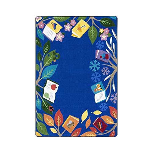 Joy Carpets Books for All Seasons Area Rug in Color Multi, 7'8" x 10'9"