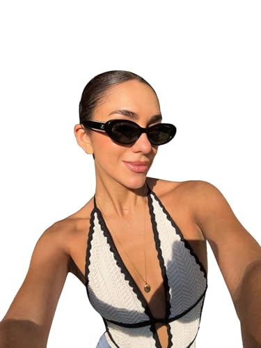 Summer new sexy backless halter neck knitted sweater for women holiday style2