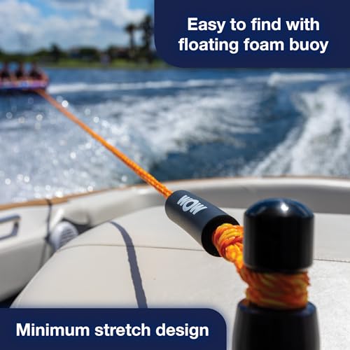 Image of Wow Sports Tow Rope for Towable Tubes - 60 ft - 16-Strand Braided Polypropylene