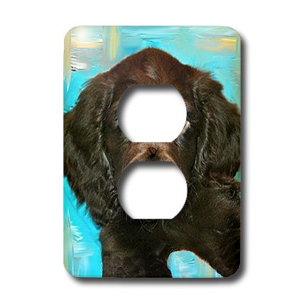Boykin Spaniel Chiot plaque 2 prises murale cache interrupteur de marque - 3