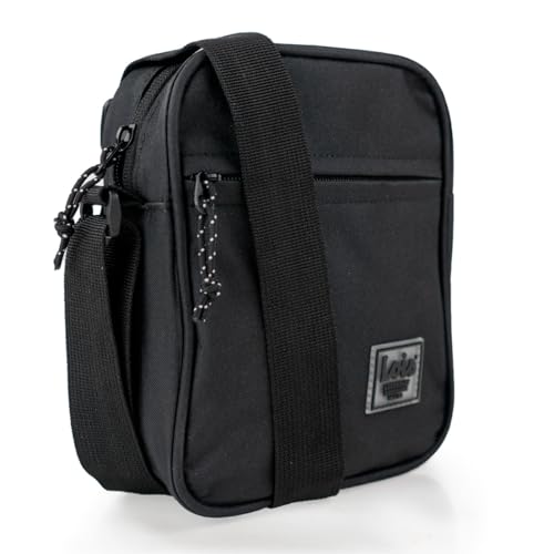 Lois   Bolso Hombre elegante y funcional Bolsitos Para Hombre resistentes y modernos Bolsos Para Hombre estilo casual, ideales para el día a día, Negro