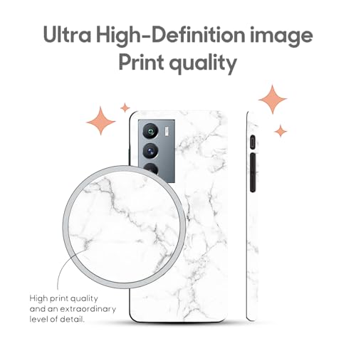 Image of COLORflow Back Cover Compatible with iQOO 9 SE 5G | Beautiful White Marble | Designer Printed Hard CASE Bumper Back Cover Compatible with iQOO 9 SE 5G