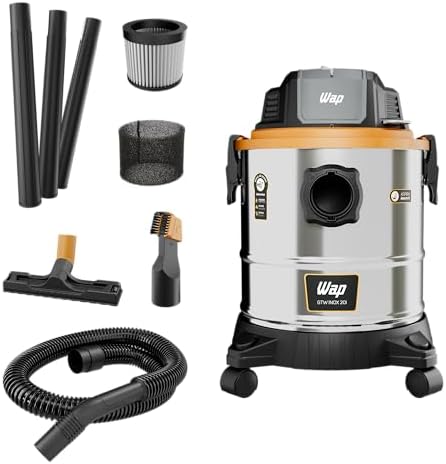WAP Aspirador de Pó e Água GTW INOX 20i, Compacto, 20 Litros, com...