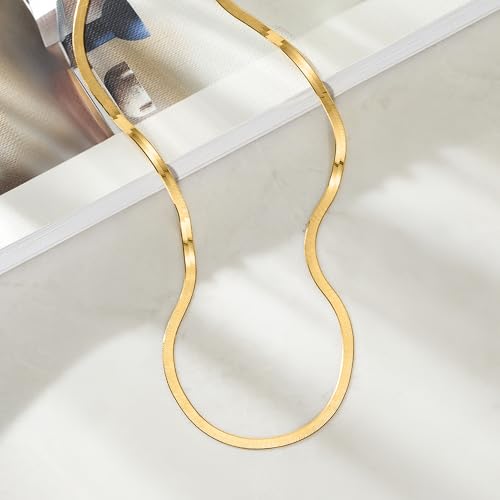 Pure Collection by Ross-Simons 3mm 14kt Yellow Gold Herringbone Necklace3