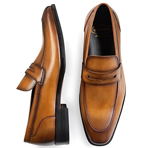 GIFENNSE Men's Dress Shoes Slip-On Loafers Formal Leather Shoes for Men4