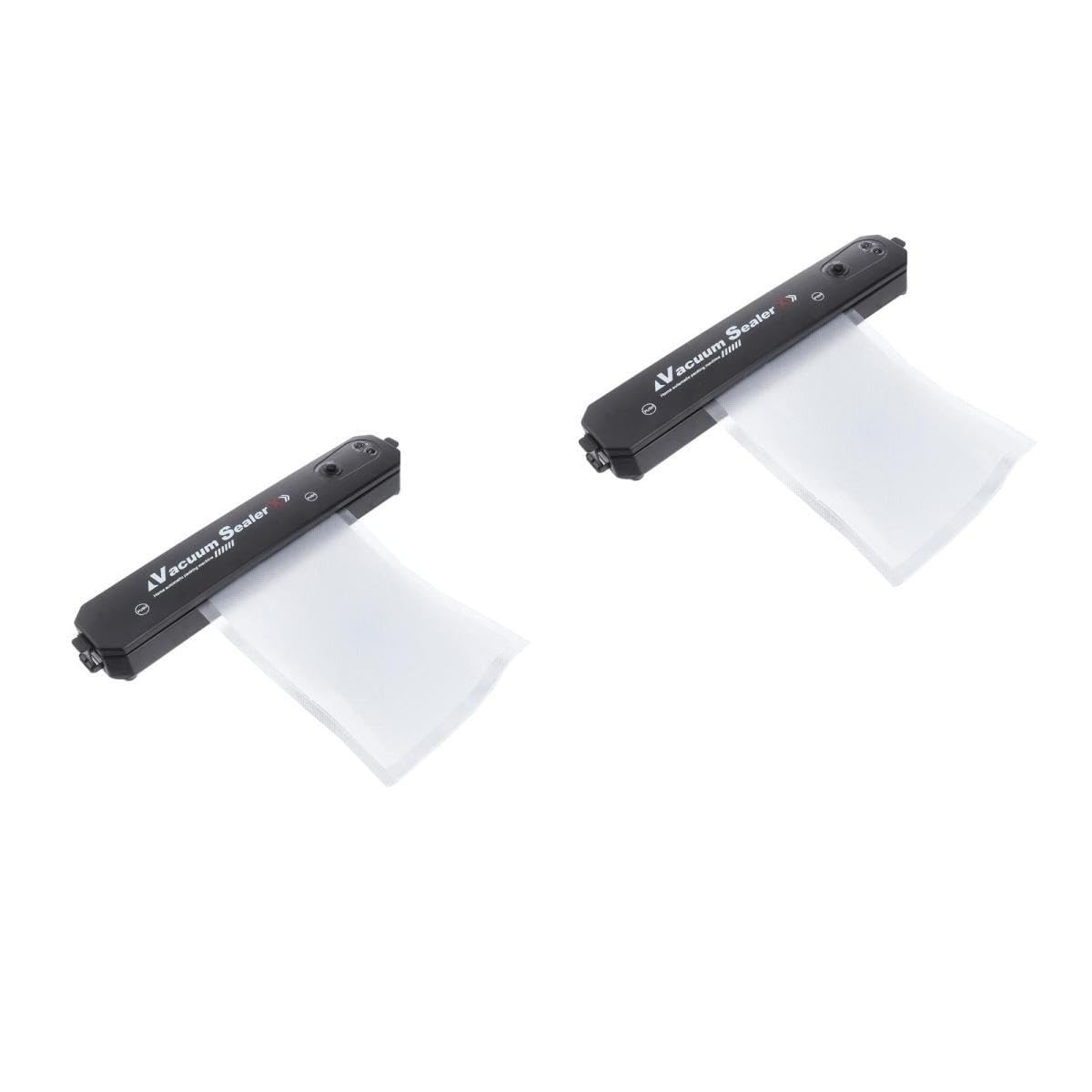 OUNONA 2 Ensembles scellant sous vide scellant alimentaire outil d'emballage soudeuse de automatique scellant de frais outil de mise sous vide Plastique Black