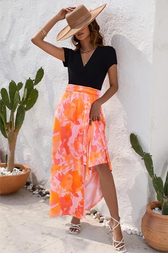 Image of Newshows Women's 2026 Lightweight Summer Wedding Guest Beach Vacation Casual V Neck Split Flowy Maxi Dress