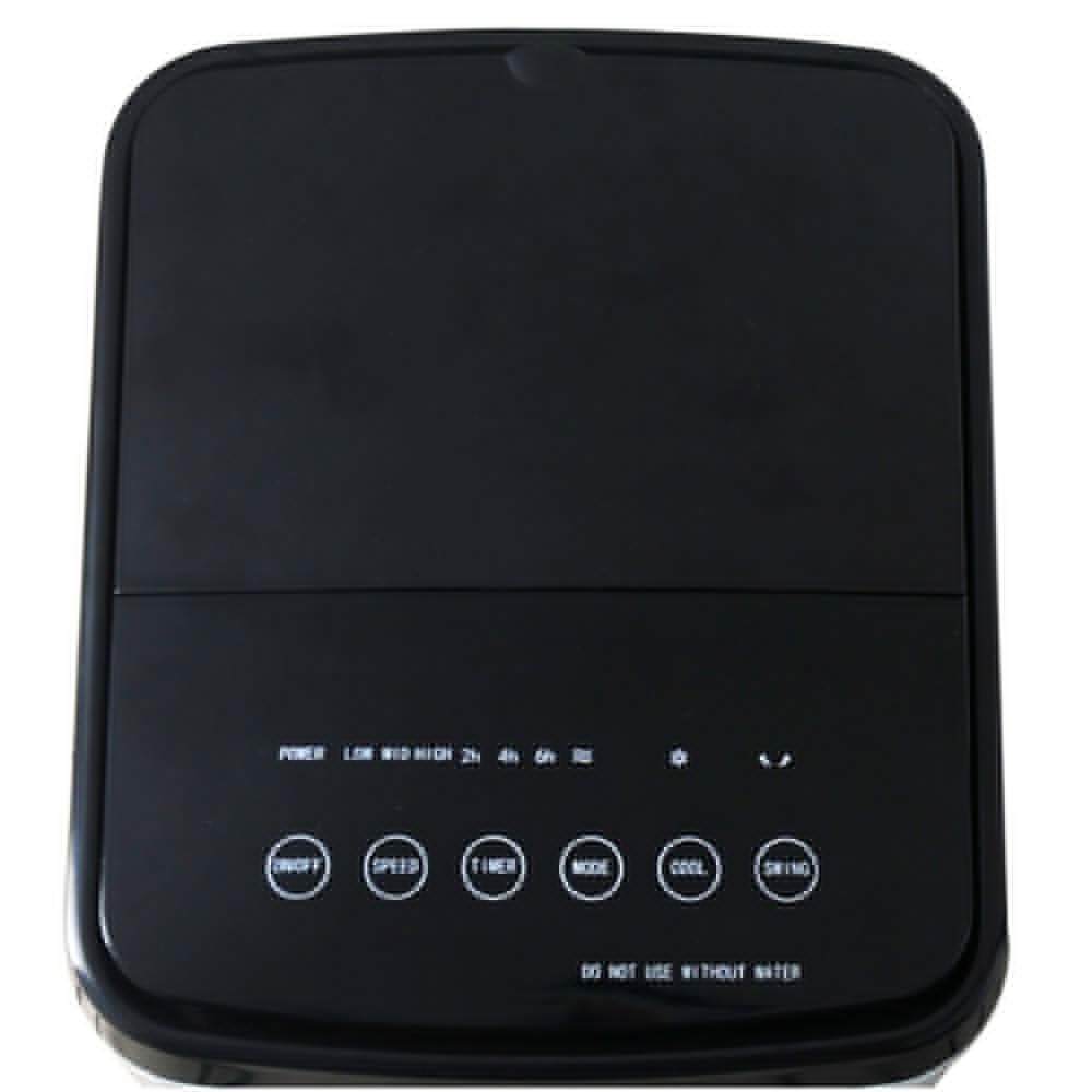 Ardes AR5AMR08 Penny Raffrescatore Evaporativo d'Ambiente con Ruote Digitale Timer e Telecomando capacità Serbatoio 4 L, Nero
