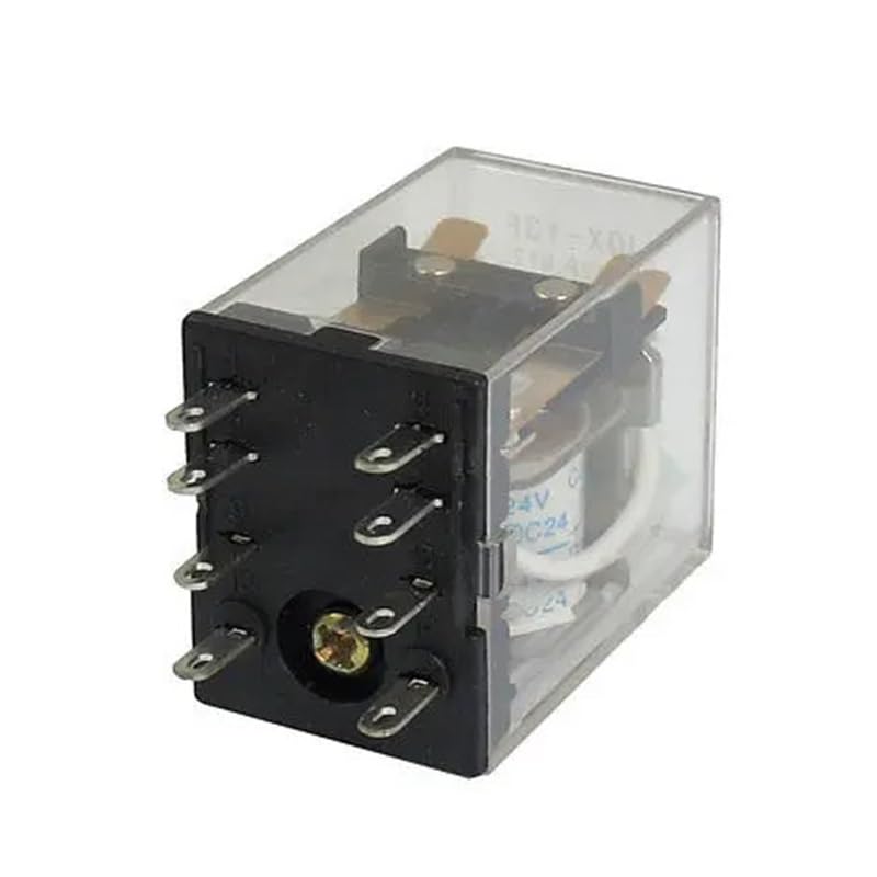 Relais électromagnétique JQX-13F 24V DC Bobine 8 Broches DPDT avec LED
