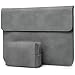 Price comparison product image HYZUO 15-16 Inch Laptop Sleeve Bag for MacBook Pro 16 M4/M3/M2/M1 A3403 A3186 2025-2019, MacBook Pro 15 2015-2012, XPS 15, Faux Suede Leather Case with Accessory Bag, Dark Grey-H