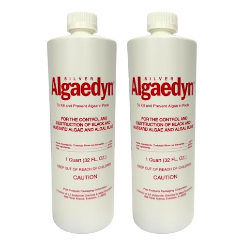 Silver Algaedyn Algae Remover Algaecide | Green and Mustard Algae Remover | Black Algae Remover | 32 oz. | 47-600 (2)