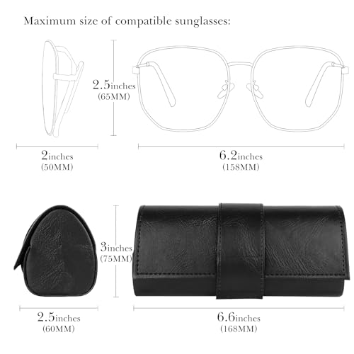 Image of Linkidea Extra Large Hard Shell Sunglasses Case, Oversized Sun Glasses Storage Organizer