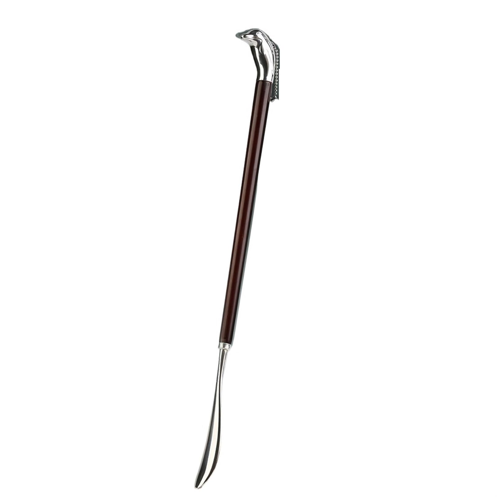 WEKONUMEX Shoe Horns, Shoe Horn Long Handle,Lazy Shoe Helper Spoons,for Men,Women,Pregnancy(Silver)
