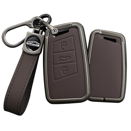Étui pour clé de voiture VW Golf 7 au quotidien élégant en cuir robuste