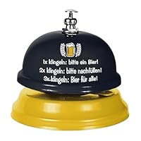 Lustige Bierklingel mit Sprüchen – Festival Gadget & Party Zubehör – Geschenkidee für Männer zum Geburtstag, Grillabend, Gartenfest & als Festival Deko – Geschenkbox inklusive – Tiwoca