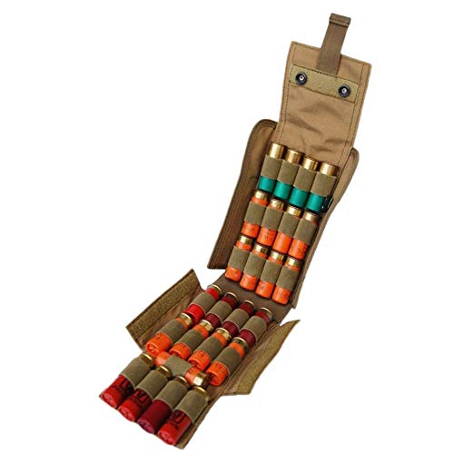Gexgune Tactical Shotgun Shell Holder Molle Ammo Shot Shell Carrier Pouch 12 Ga Rounds (Black) #TOP6