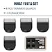 4 Professional Hair Trimmer Guards Cutting Guides for Manscaped The Lawn Mower 3.0 with Organizer - From 1/8