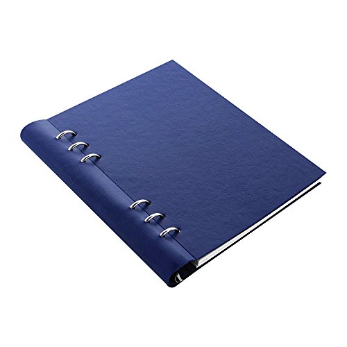 Filofax Clipbook, Classic Refillable Notebook, Navy, A5 (8.25" X 5.75") Ruled, Plain And Quadrille Notes Pages, Undated Planner, Yearly, Monthly And Weekly Calendar (B026018) #TOP3