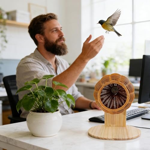 Jouets de cage à oiseaux suspendus dans un salon ou un balcon ombragé