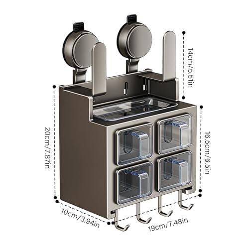 Étagère murale robuste en aluminium à ventouse cuisine - 6