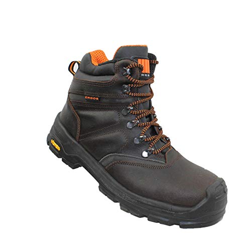Ergos Alpes 2 S3 HRO SRC Vibram Chaussures de Travail Bauschuhe très Braun B-Stock, Taille:39 EU