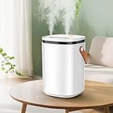 【Amazon.co.jp限定】加湿器 小型 卓上 超音波式 アロマ対応 大容量 2L 静音 ダブルミスト Sinessy 上から給水 3段階ミスト おしゃれ 7色LEDライト 水漏れ防止 お手入れ簡単 空焚き防止 空気清浄機 乾燥対策 花粉対策 オフィス/寝室/家庭用 (ホワイト)