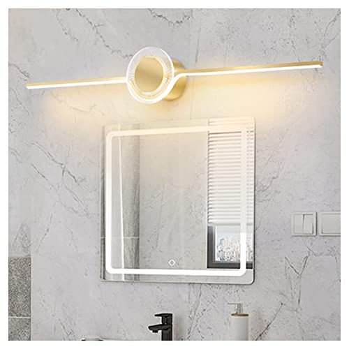 Espejo de maquillaje dorado con lámpara LED de lujo para hoteles y dormitorios de diseño