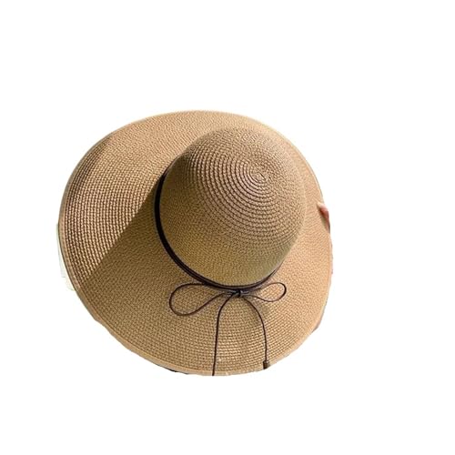 Chapeau de soleil en paille contre les coups de soleil avec large bord ajustable