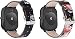 Produktbild Gransho Schnellverschluß Uhrenarmbänder kompatibel mit Amazfit GTS/GTS 2 / GTS 2 Mini - Leder Armbänder für Herren und Damen im eleganten Stil (20mm, Pattern 6+Pattern 7)